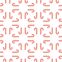 Seamless Christmas pattern of candy