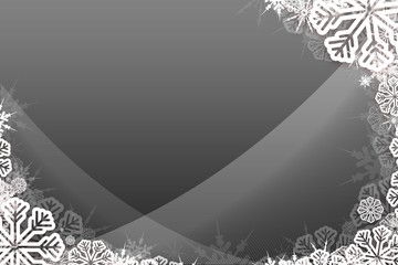 Christmas themed snow flake frame
