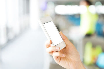 Businesswomen use smart phone during the tourist trip