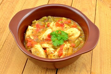 Fototapeta na wymiar Chicken stew