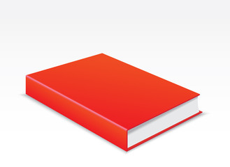 Book red on white background