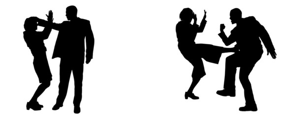 Vector silhouette of people.
