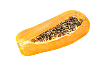 Papaya isolated on white