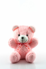 Pink teddy bear.