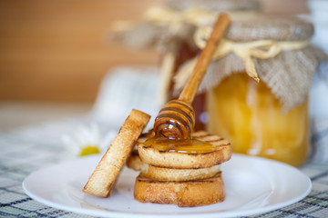 toast with honey