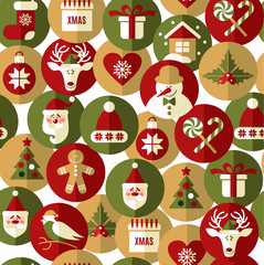 Seamless christmas pattern. Vector background.