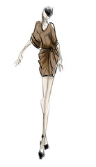 Fototapeta premium SKETCH. fashion girls