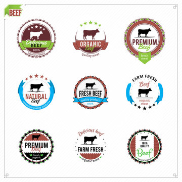 Vector Beef Labels