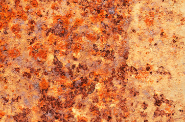 Rust spots on a steel plate in Leidschendam, Netherlands.