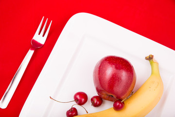 Obst auf dem Teller