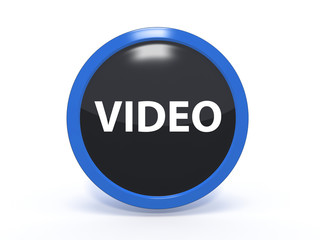 video circular icon on white background