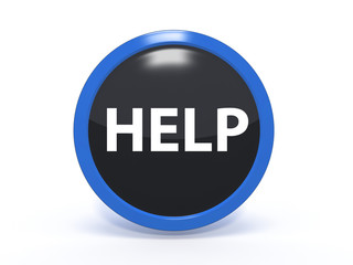 help circular icon on white background