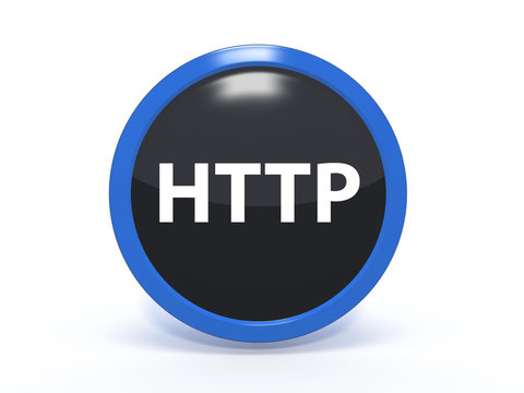 http circular icon on white background