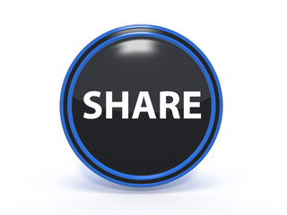 share circular icon on white background