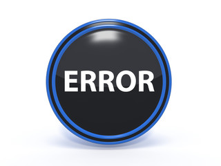 error circular icon on white background