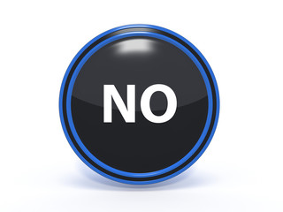 no circular icon on white background