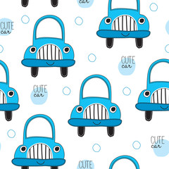 cute car pattern vector illustration