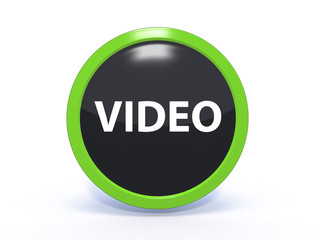video circular icon on white background