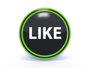 like circular icon on white background