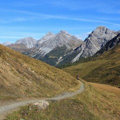 Weisshorn and foot-path, scene in Arosa