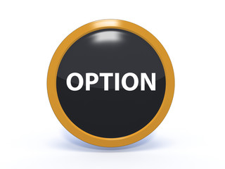 option circular icon on white background