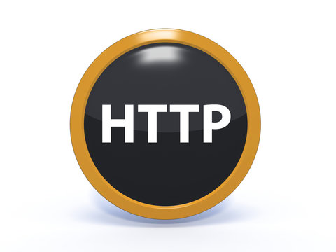 http circular icon on white background
