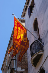 The winged lion flag of Venice