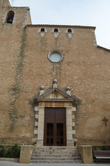 Fototapeta na wymiar medieval church Begur, spain