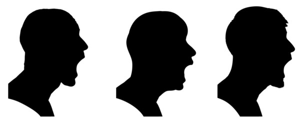 Vector silhouettes people.