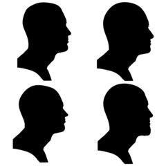 Vector silhouettes people.