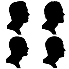 Vector silhouettes people.