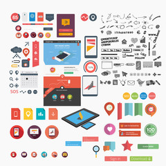 Massive collection of flat web graphics