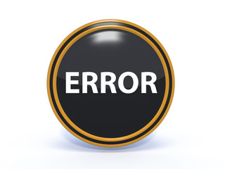 error circular icon on white background