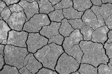 Cracks in the dried soil,Thailand