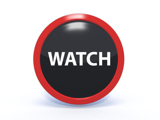 watch circular icon on white background