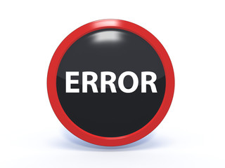 error circular icon on white background