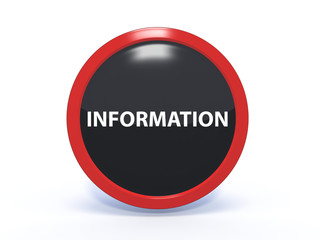 information circular icon on white background
