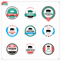 Vector Pork Labels