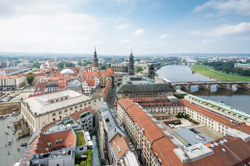 Cityscape of Dresden and River Elbe