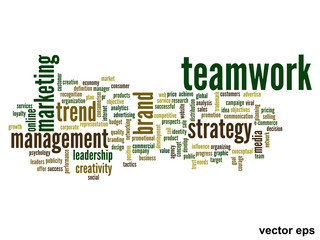 Vector conceptual business word cloud