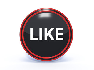 like circular icon on white background