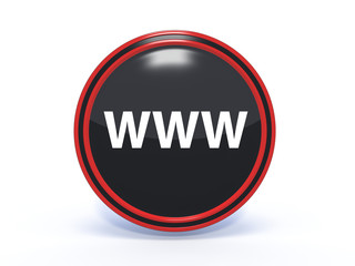 www circular icon on white background