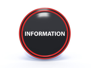 information circular icon on white background