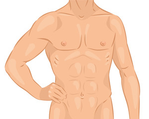 Naked male body
