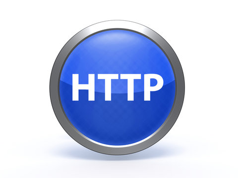 http circular icon on white background