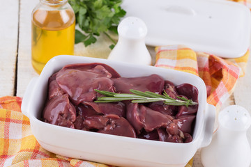 Raw chicken liver