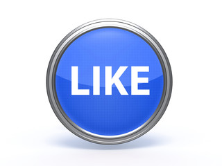 like circular icon on white background