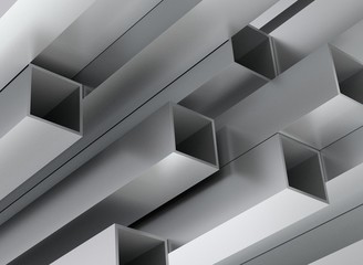 Rohre Profile quadratisch aufsteigend © alperdostal