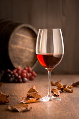 Red wine still life