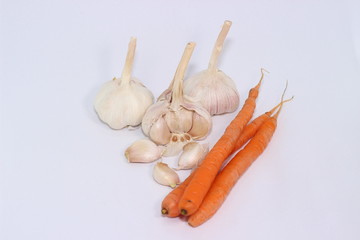 garlic and carrots